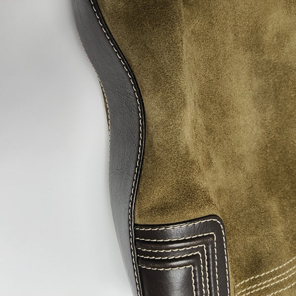Suede Shoulder Bag Green