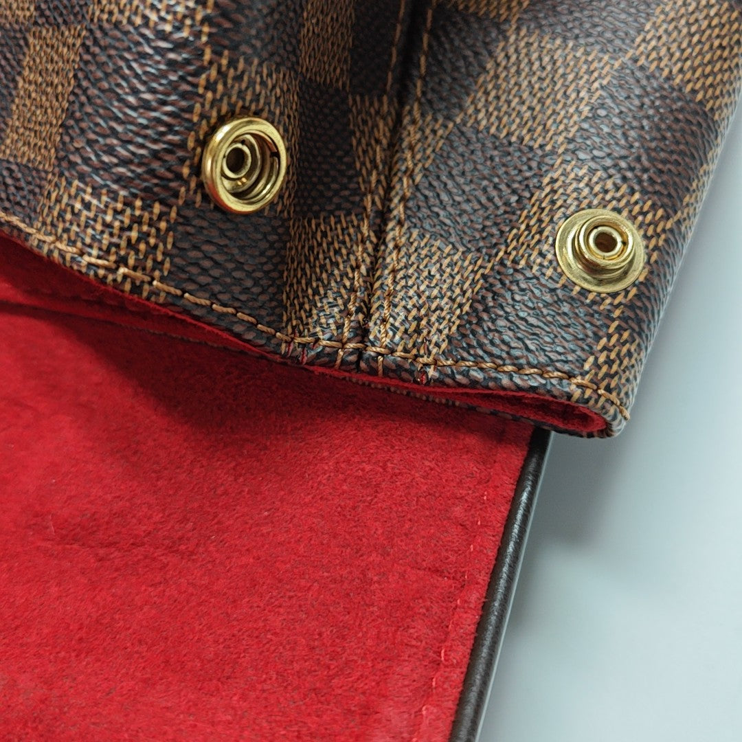 BERGAMO MM Damier Ebene Coated Canvas Brown