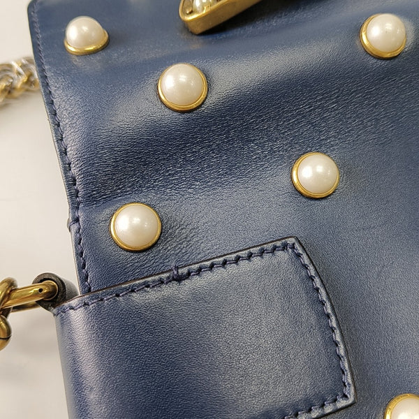 Queen Margaret Mini Calfskin Blue