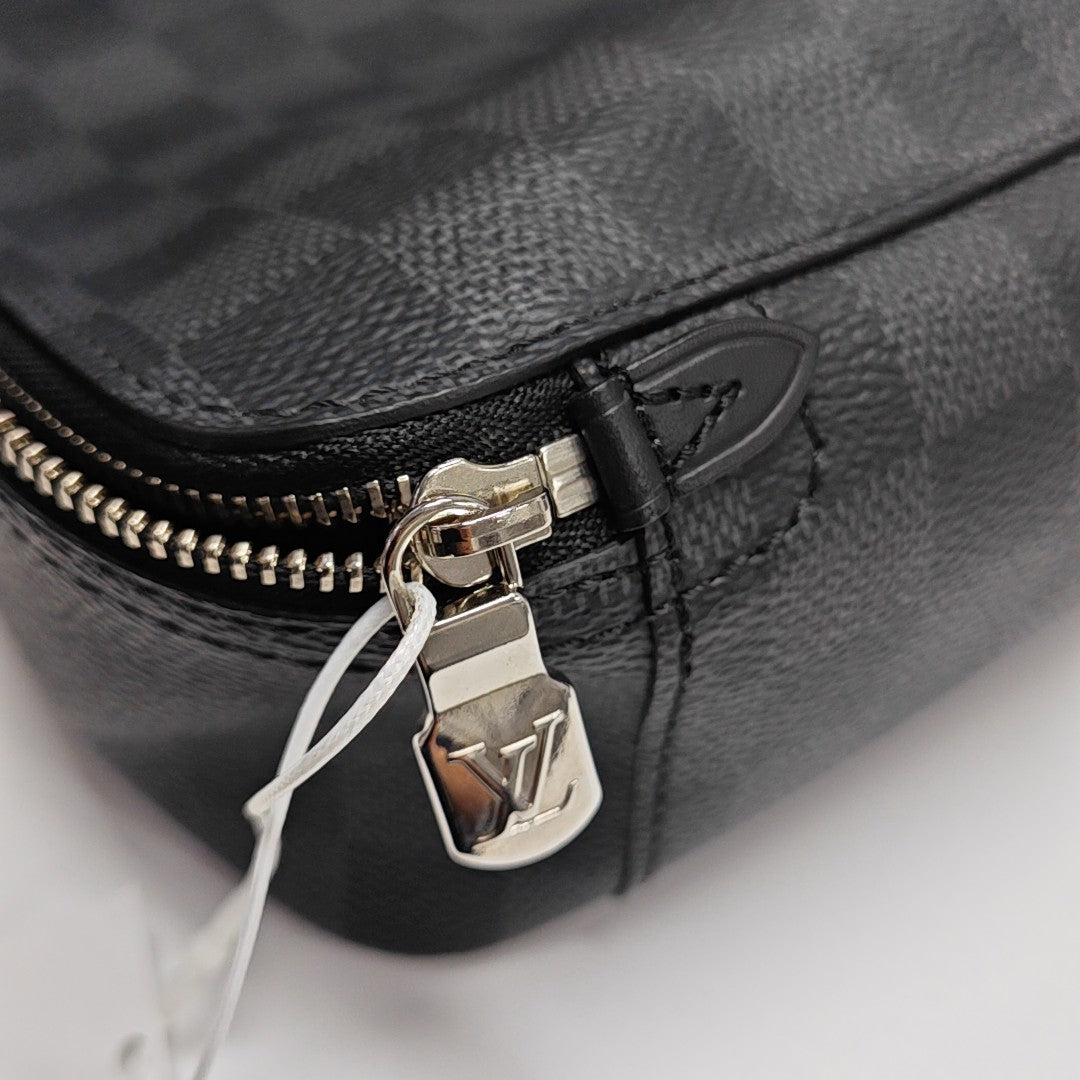 CUBE DE RANGEMENT MM Damier Graphite Coated Canvas Gray