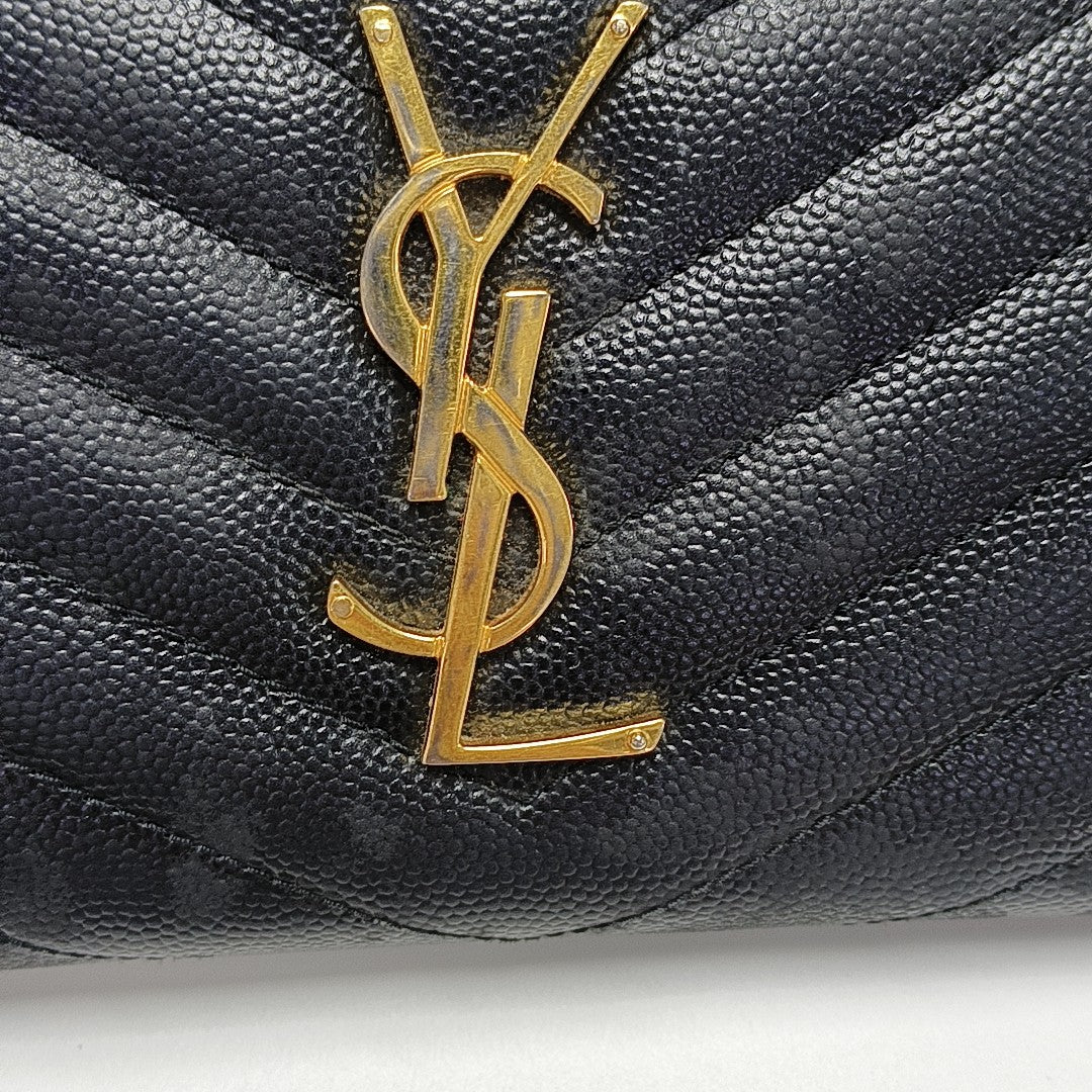 MONOGRAM Chevron Calfskin Black Wallet