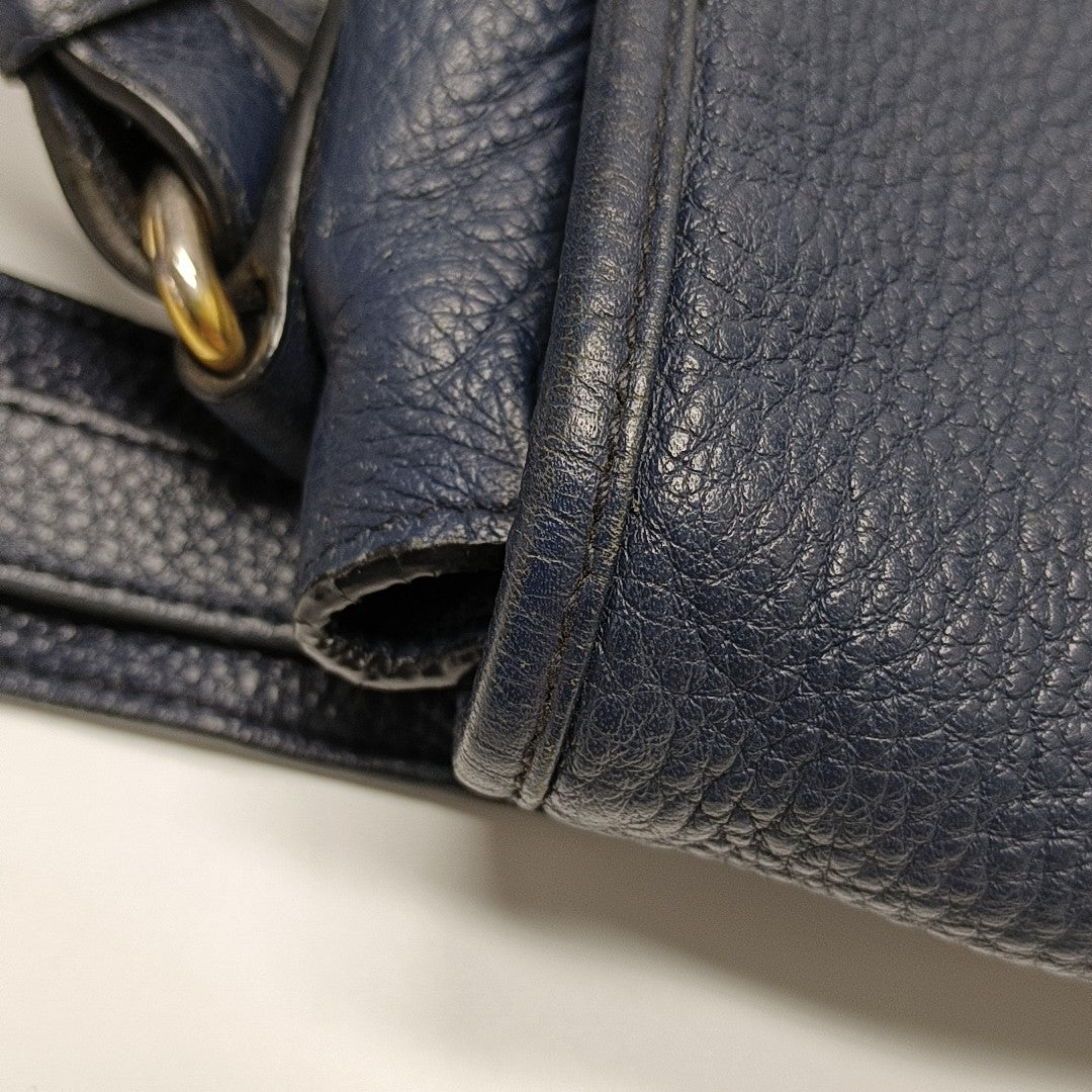Calfskin Shoulder Bag Blue