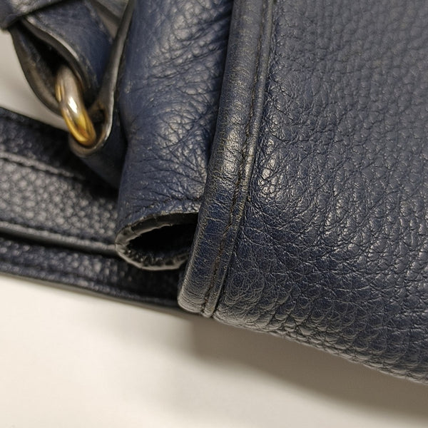Calfskin Shoulder Bag Blue