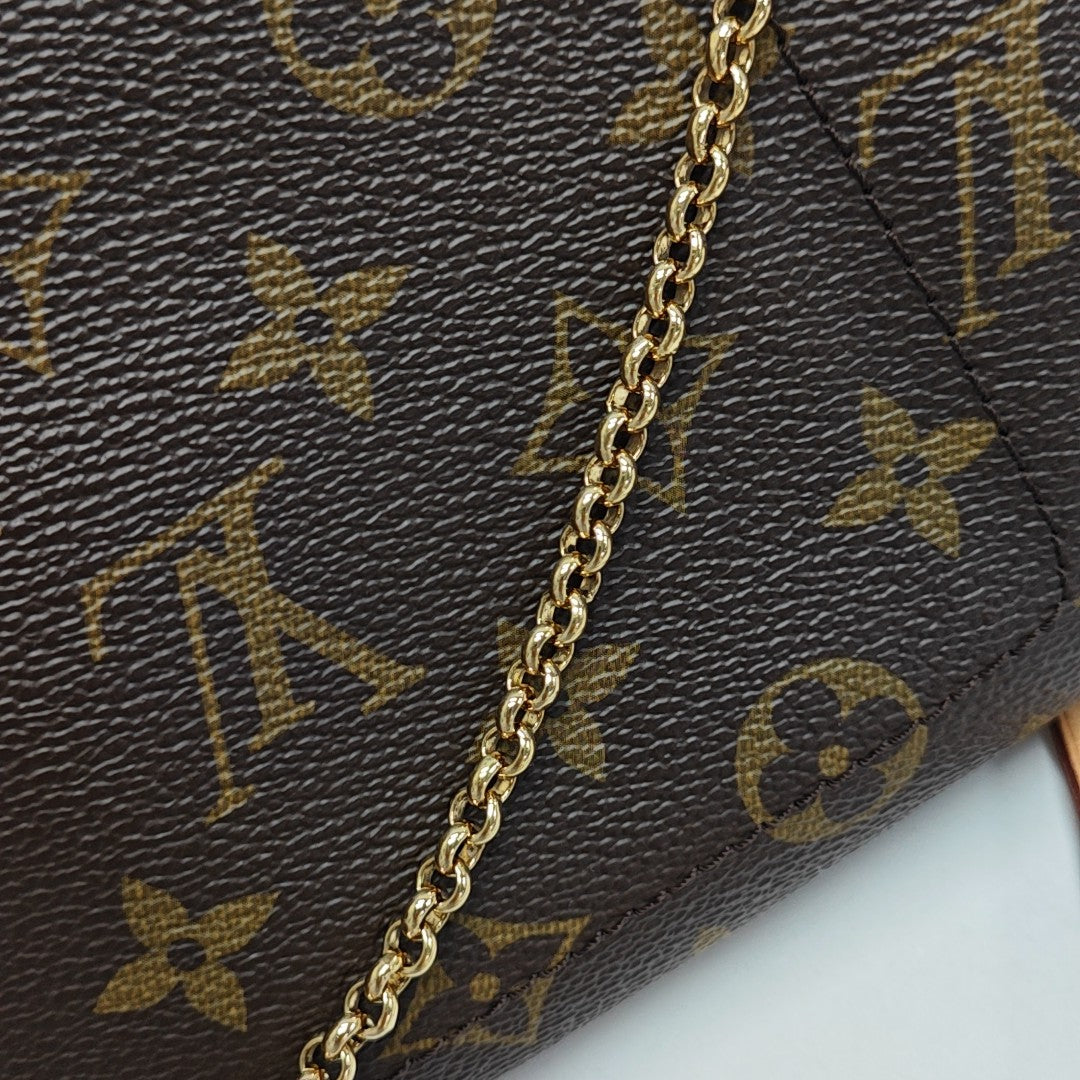 FAVORITE MM Monogram Coated Canvas Brown