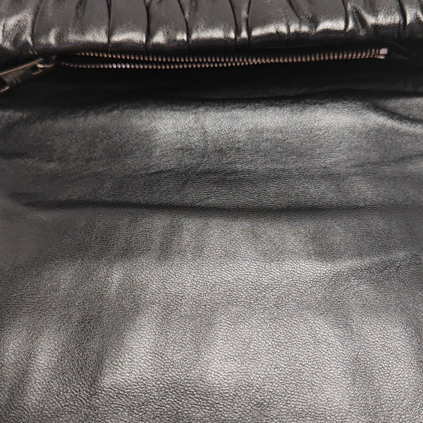 Quilted Lambskin Shoulder Bag Black