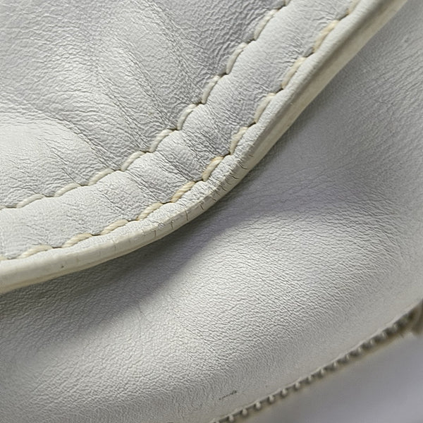 Quilted Calfskin Tote Bag White