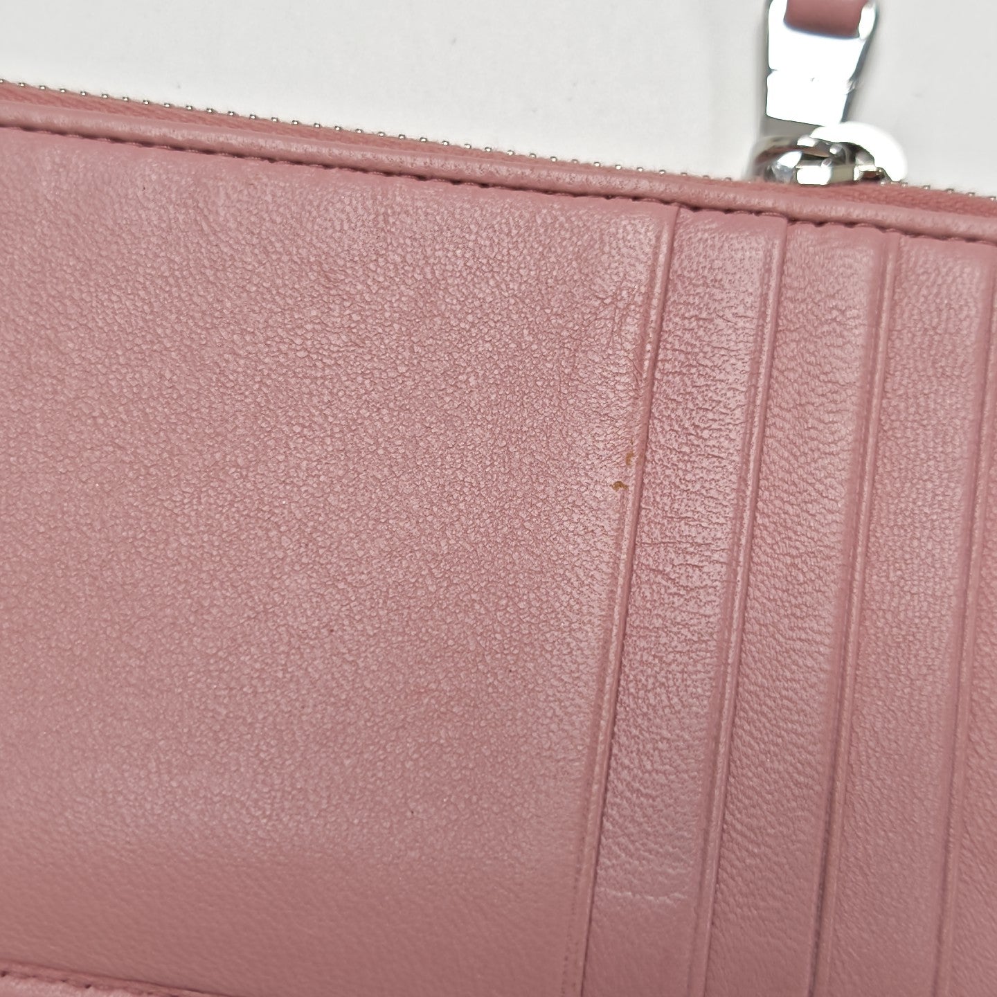 Lambskin Card Holder Pink