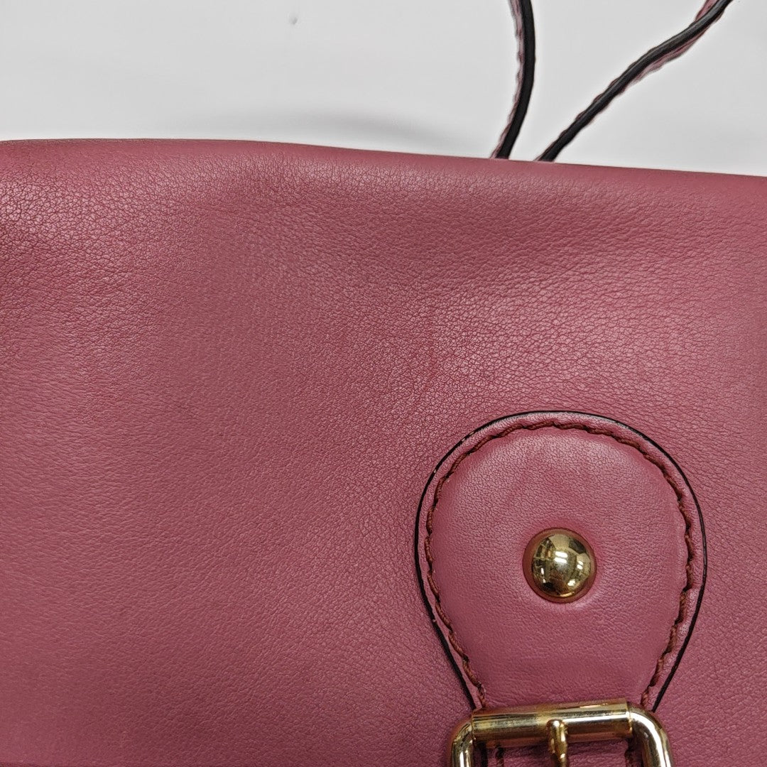 Monogram Calfskin Shoulder Bag Red