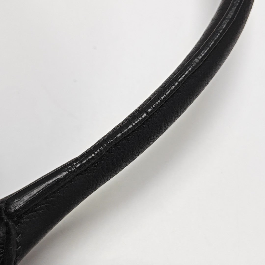 Calfskin Top Handle Bag Black