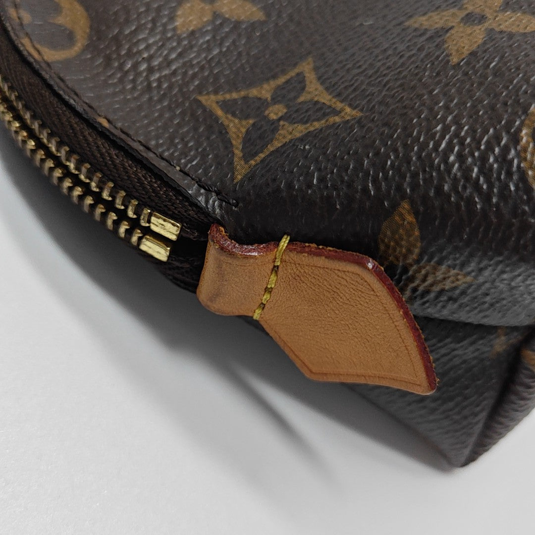 COSMETIC PM Monogram Coated Canvas Brown
