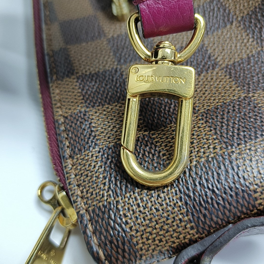 HYDE PARK Damier Ebene Coated Canvas Brown