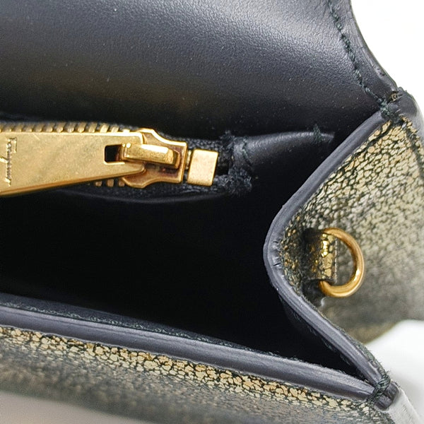Authenticated pre-owned  Gancini Small Lambskin Black - Shoulder Bag at Looply