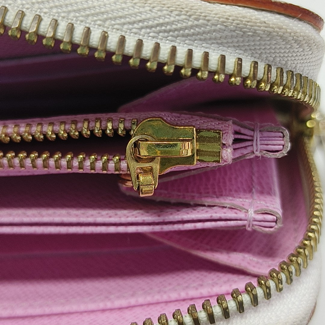 LV × TM ZIPPY Monogram Coated Canvas White Wallet
