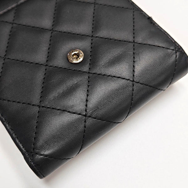 CAMBON Quilted Calfskin Black Wallet
