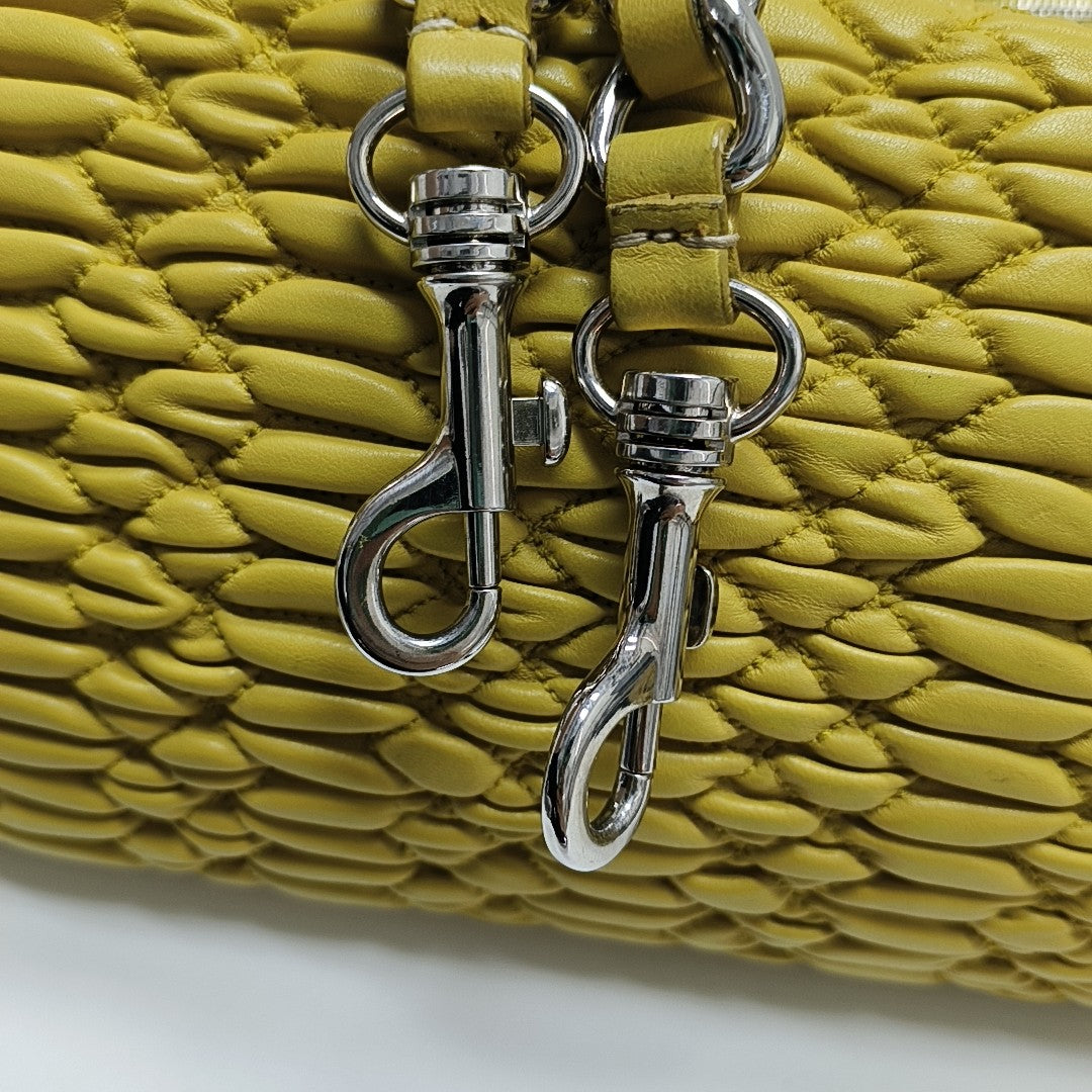 Quilted Lambskin Shoulder Bag Yellow