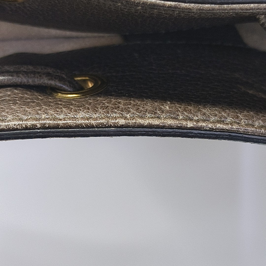 Ophidia Mini Monogram Coated Canvas Beige