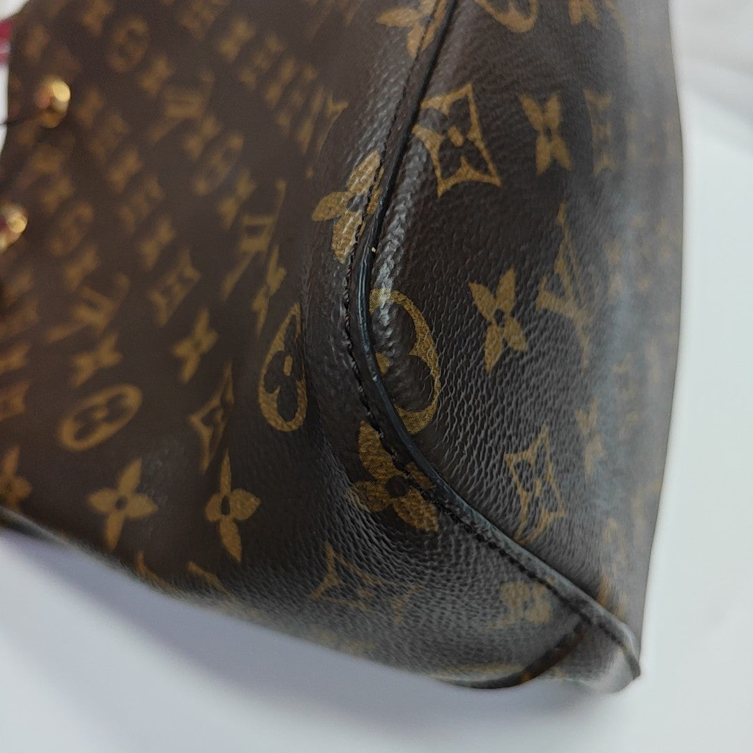 NÉONOÉ MM Monogram Coated Canvas Brown