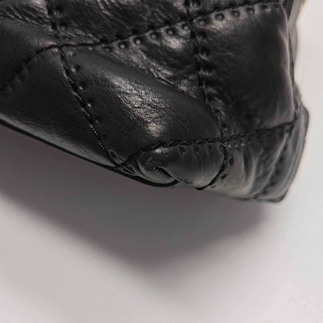 Quilted Calfskin Tote Bag Black