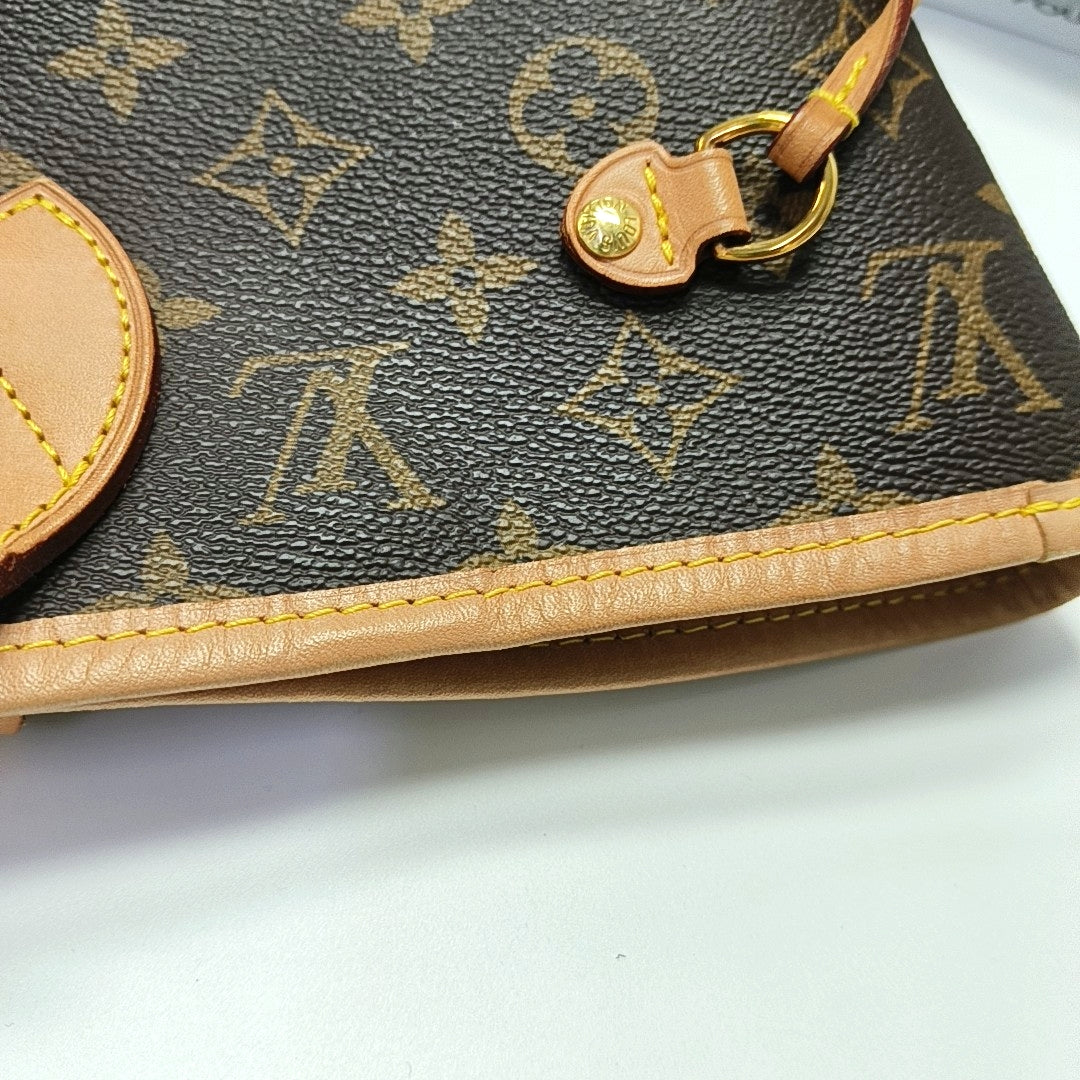 Authenticated pre-owned  NEVERFULL MM Monogram Coated Canvas Brown - Tote Bag at Looply