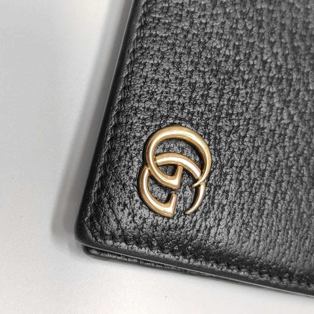 GG Marmont Mini Cartera de Piel de Becerro Negra