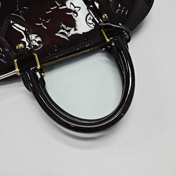 ALMA PM Monogram Patent Leather Brown