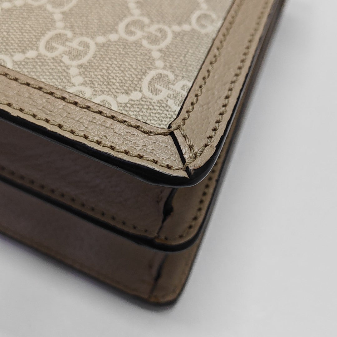 Ophidia Small Monogram Coated Canvas White