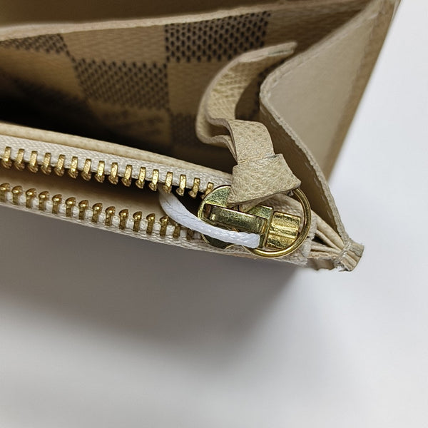 EMILIE Damier Azur Coated Canvas White Wallet