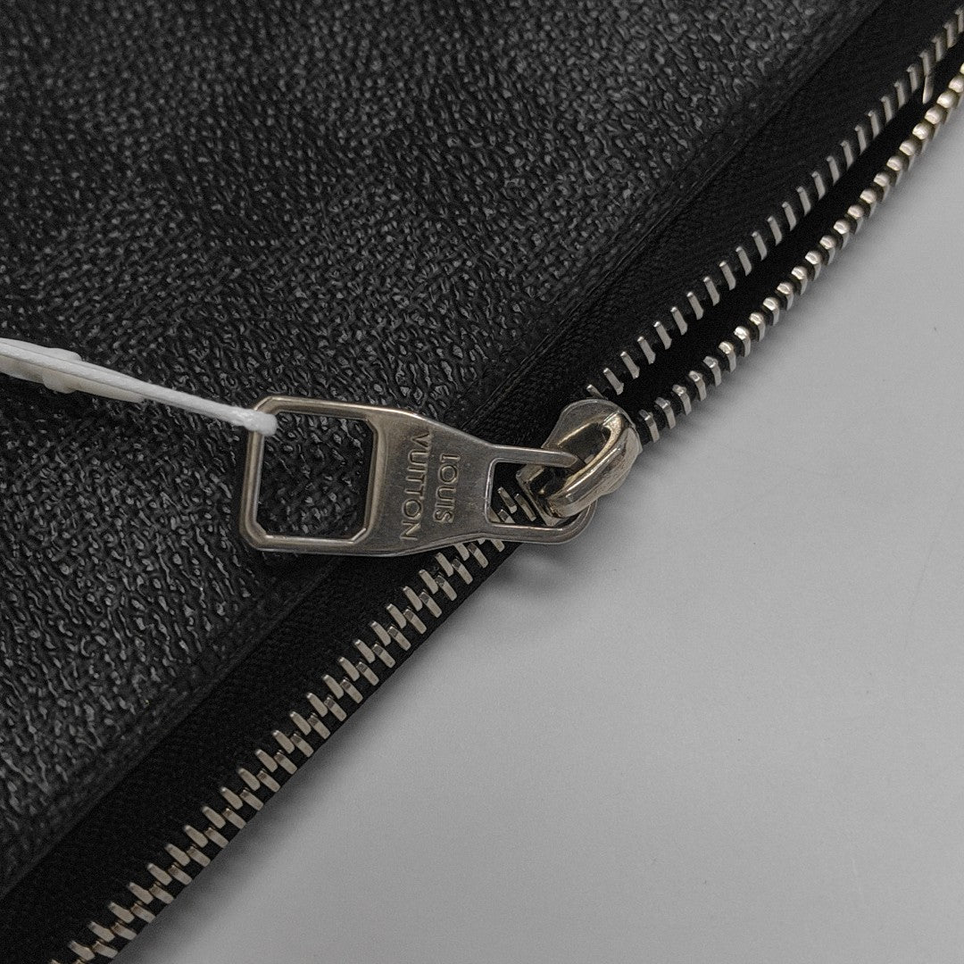 ZIPPY Damier Graphite Coated Canvas Gray