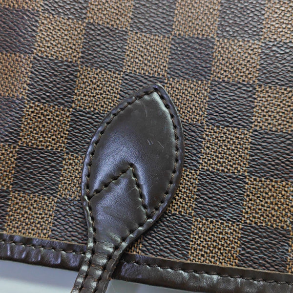 NEVERFULL MM Damier Ebene Coated Canvas Brown