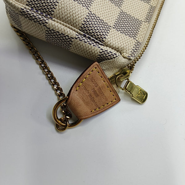 ACCESSOIRES Mini Damier Azur Coated Canvas White