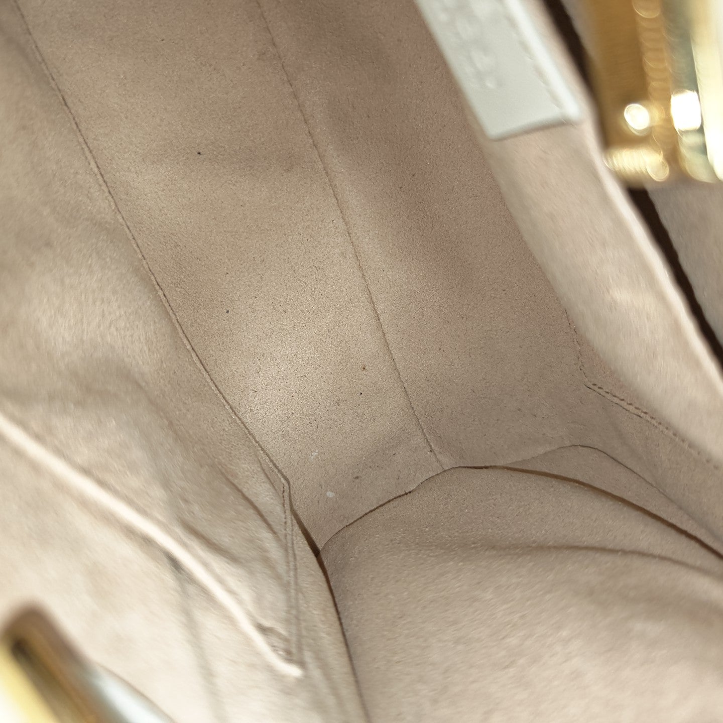 Padlock Small Monogram Coated Canvas Beige