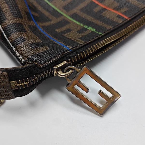 Coated Canvas Top Handle Bag Brown