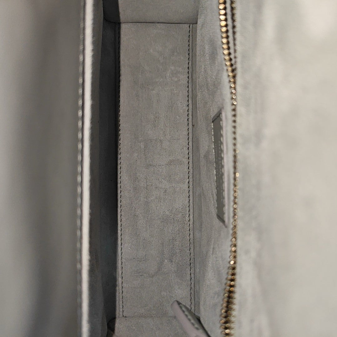 Lady Dior Small Cannage Calfskin Gray
