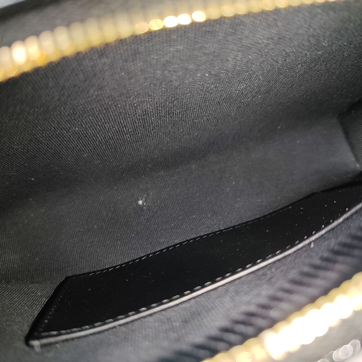 Quilted Patent Leather Shoulder Bag Black