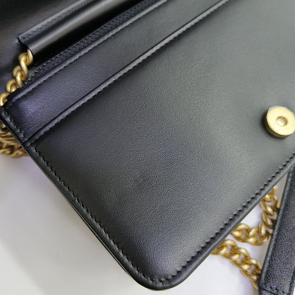 BOY CHANEL Mini Quilted Grained Calfskin Black