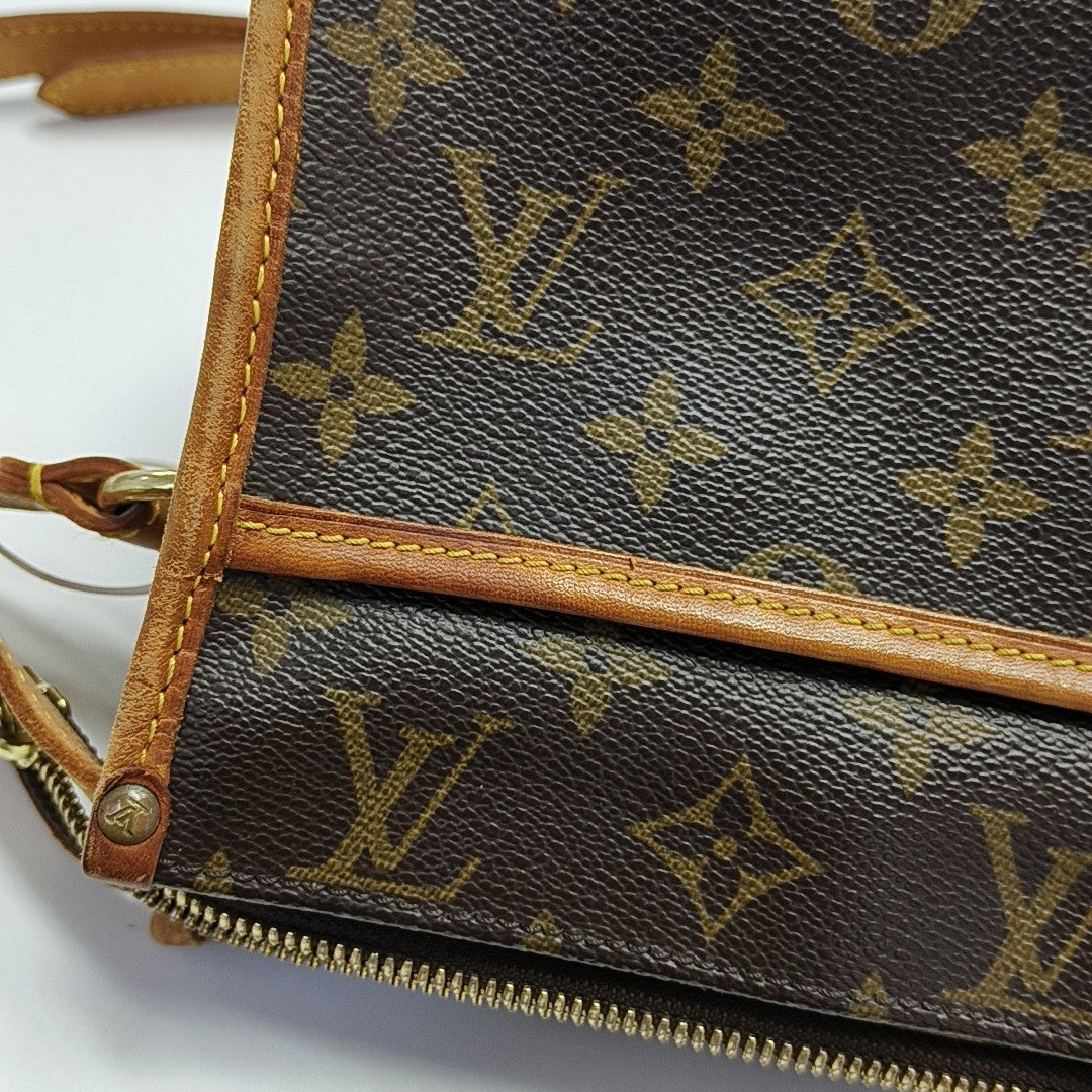 POPINCOURT Monogram Coated Canvas Brown