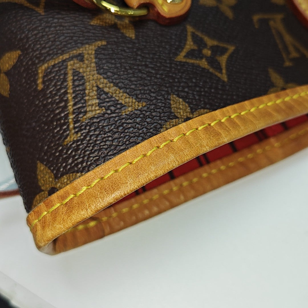 NEVERFULL MM Monogram Coated Canvas Brown