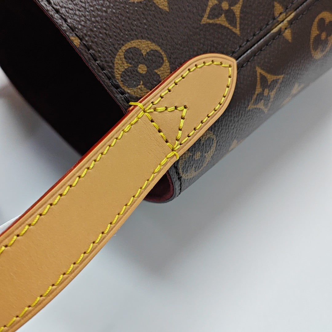 ALL IN BB Monogram Coated Canvas Brown