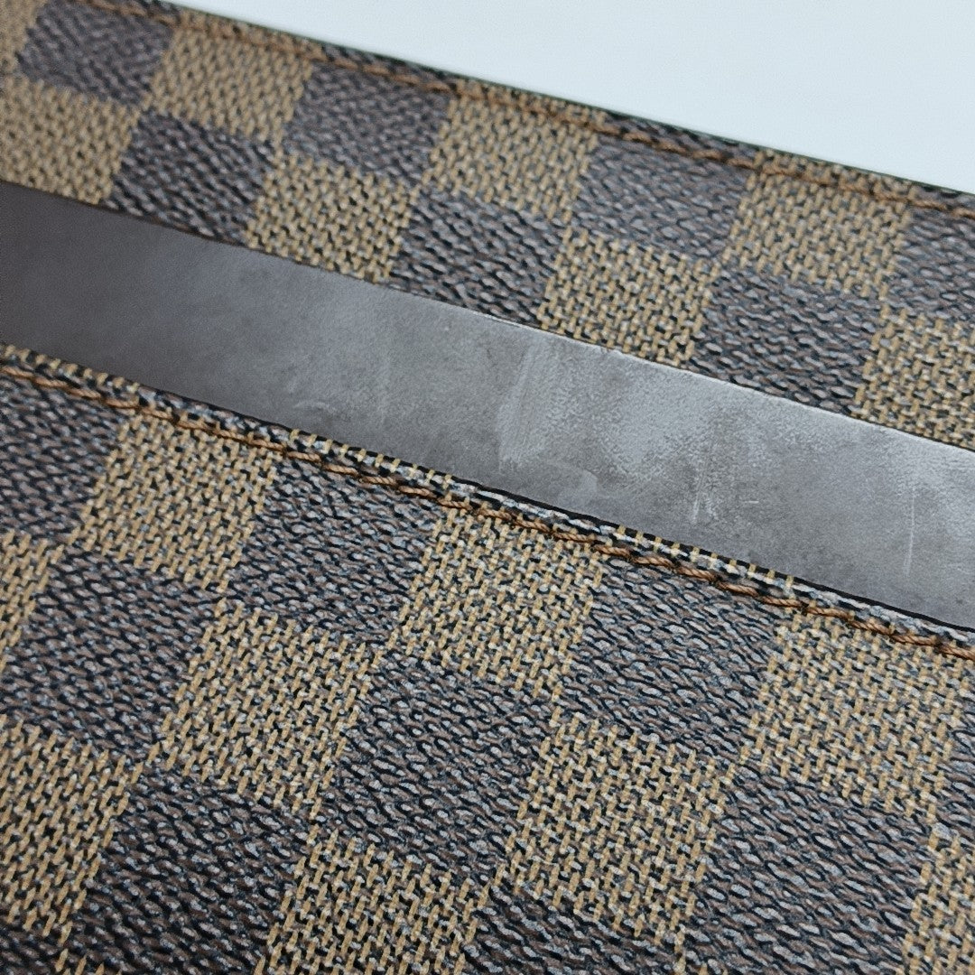 SAINT LOUIS Damier Ebene Coated Canvas Brown