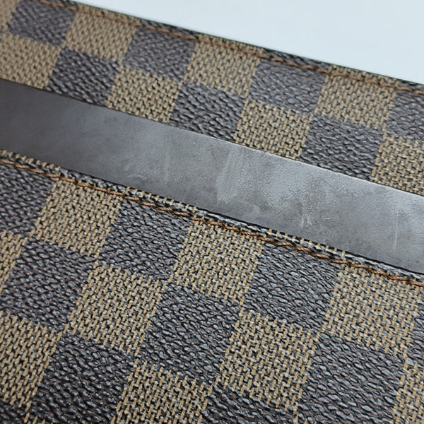 SAINT LOUIS Damier Ebene Coated Canvas Brown