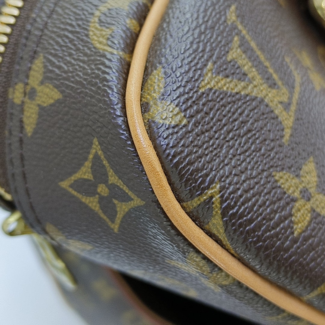 Monogram Coated Canvas Top Handle Bag Brown