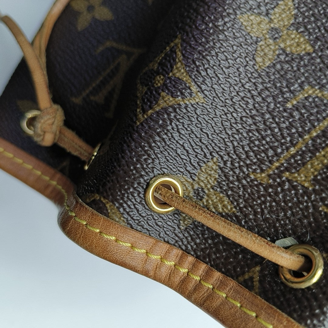NÉONOÉ Nano Monogram Coated Canvas Brown