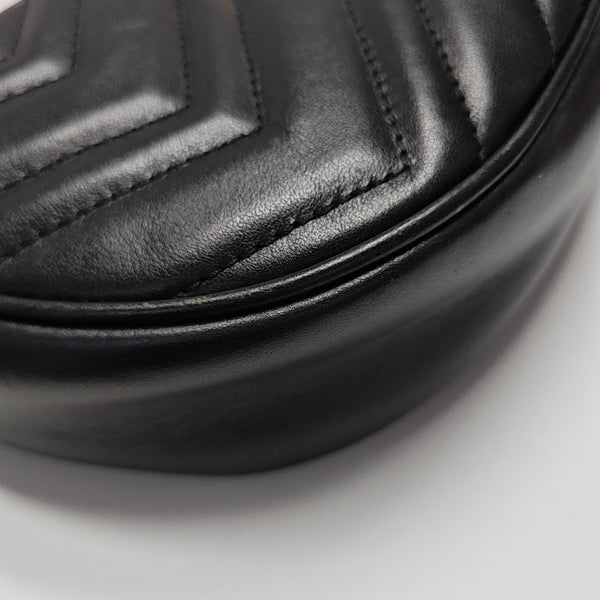 GG Marmont Mini Quilted Calfskin Black