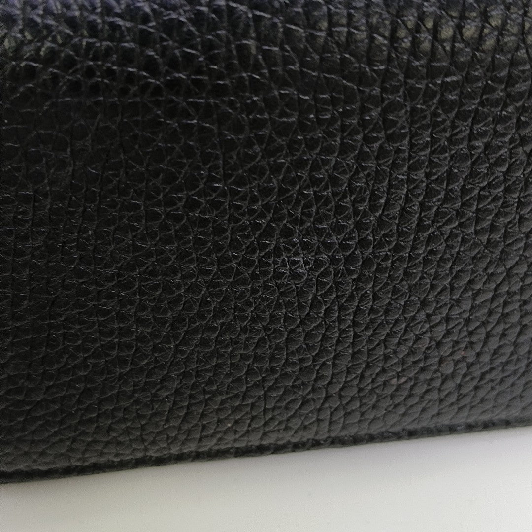 Animalier Calfskin Black Wallet