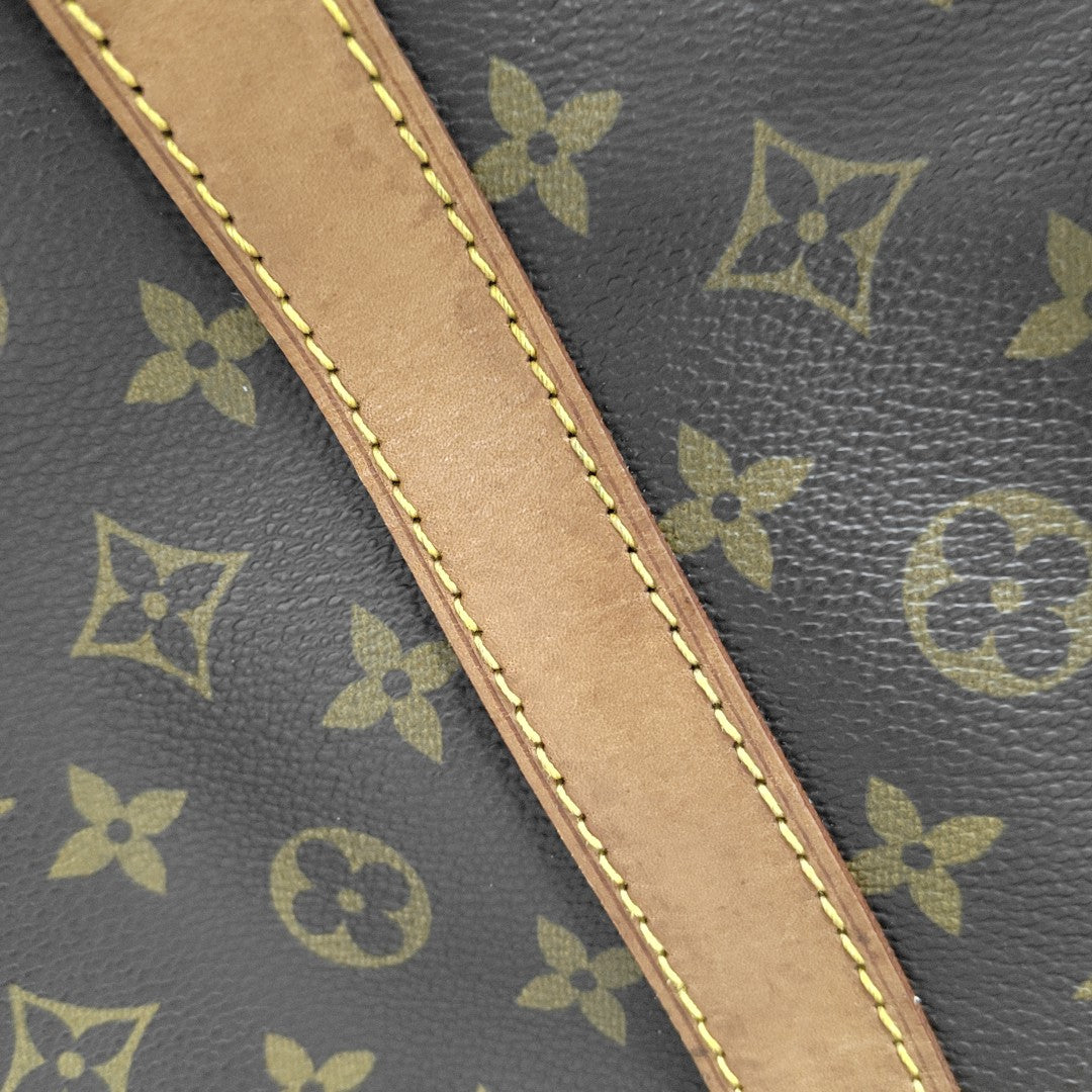 KEEPALL 60 Monogram Coated Canvas Brown
