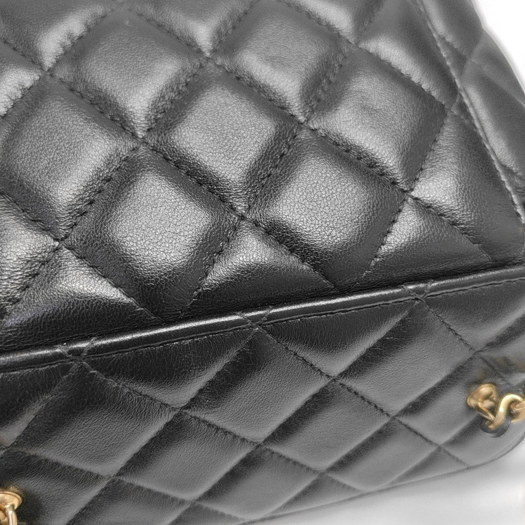 24A Quilted Lambskin Black