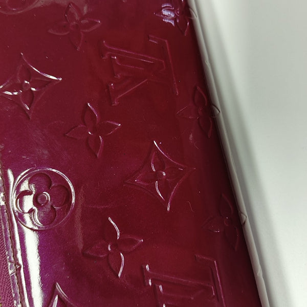 CLÉMENCE Monogram Patent Leather Purple Wallet