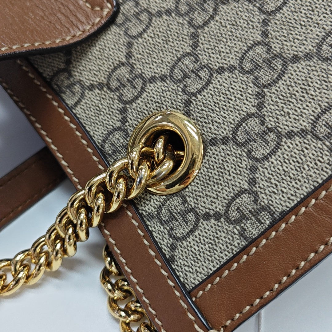 Padlock Small Monogram Coated Canvas Beige