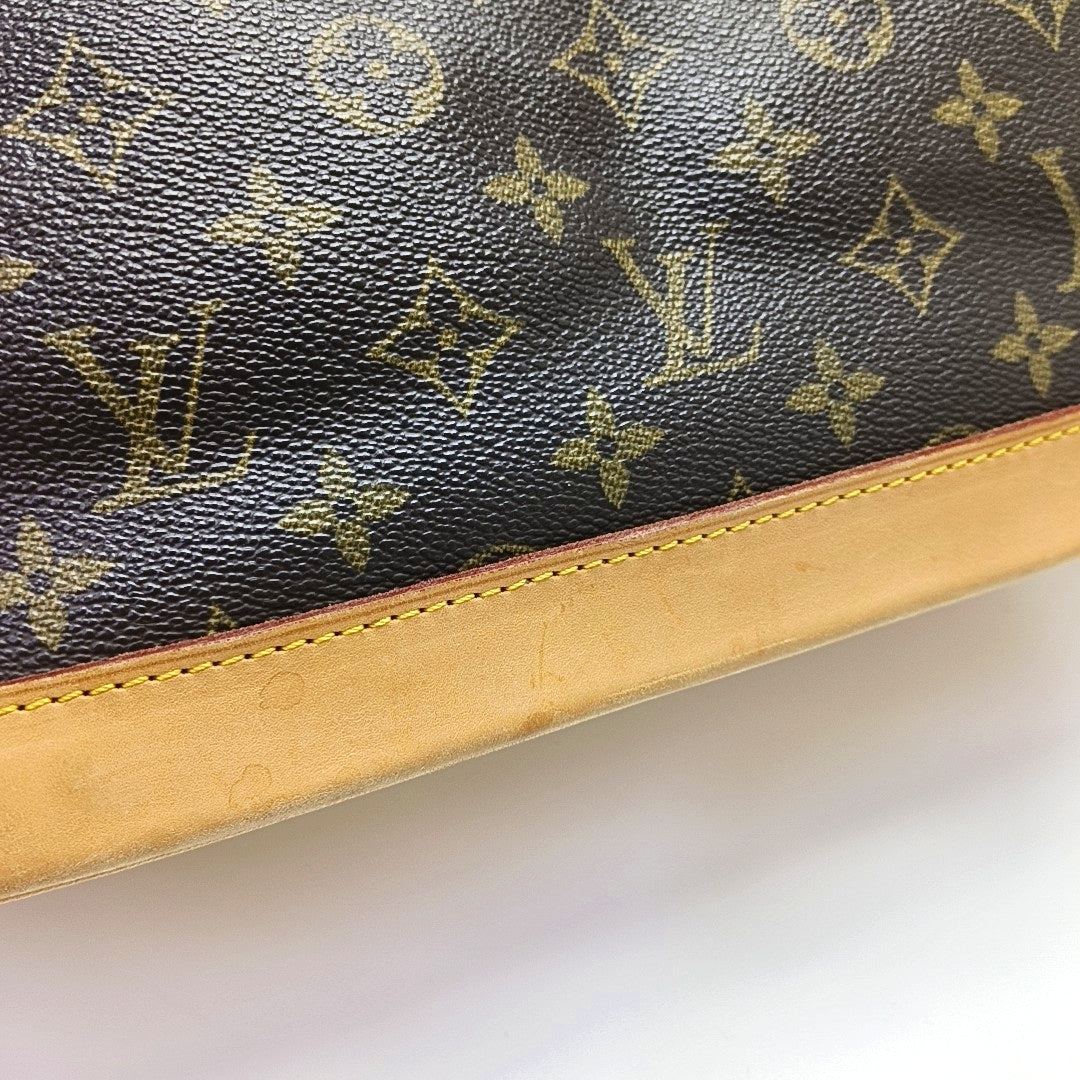ALMA PM Monogram Coated Canvas Brown