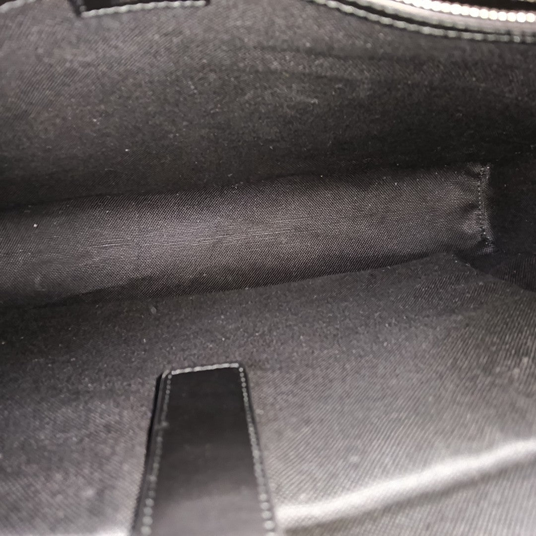 Monogram Coated Canvas Shoulder Bag Black